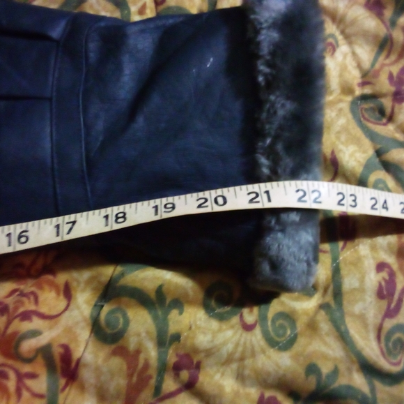 HIND Leather Faux Fur Insulated Removable Hooded Jacket Coat Men's L Blue/Gray - Picture 16 of 16